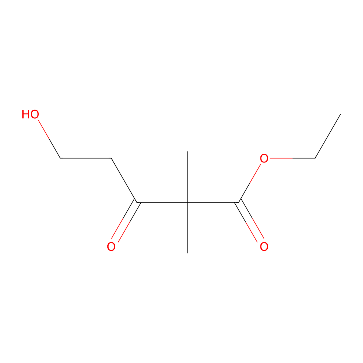 Ethyl 5-hydroxy-2,2-dimethyl-3-oxopentanoate molecular structure, CAS 84752-35-2