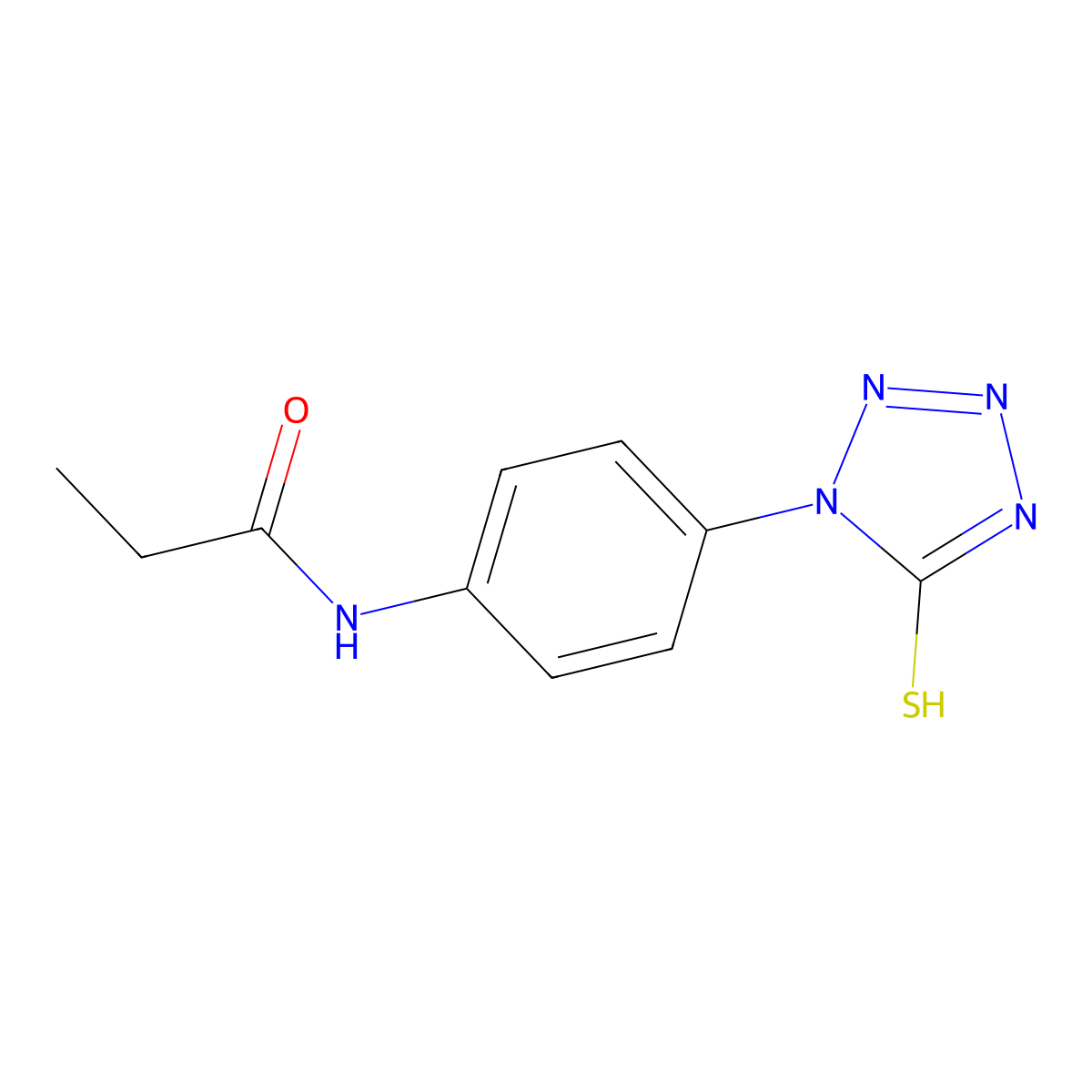 N-[4-(5-Sulfanylidene-2,5-dihydro-1H-tetrazol-1-yl)phenyl]propanamide molecular structure, CAS 84754-84-7