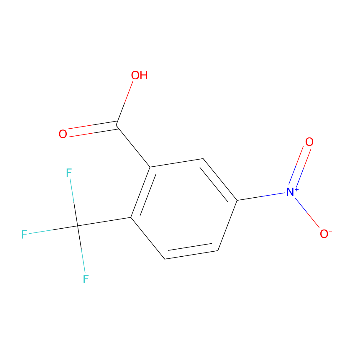 5-Nitro-2-(trifluoromethyl)benzoic acid molecular structure, CAS 847547-06-2