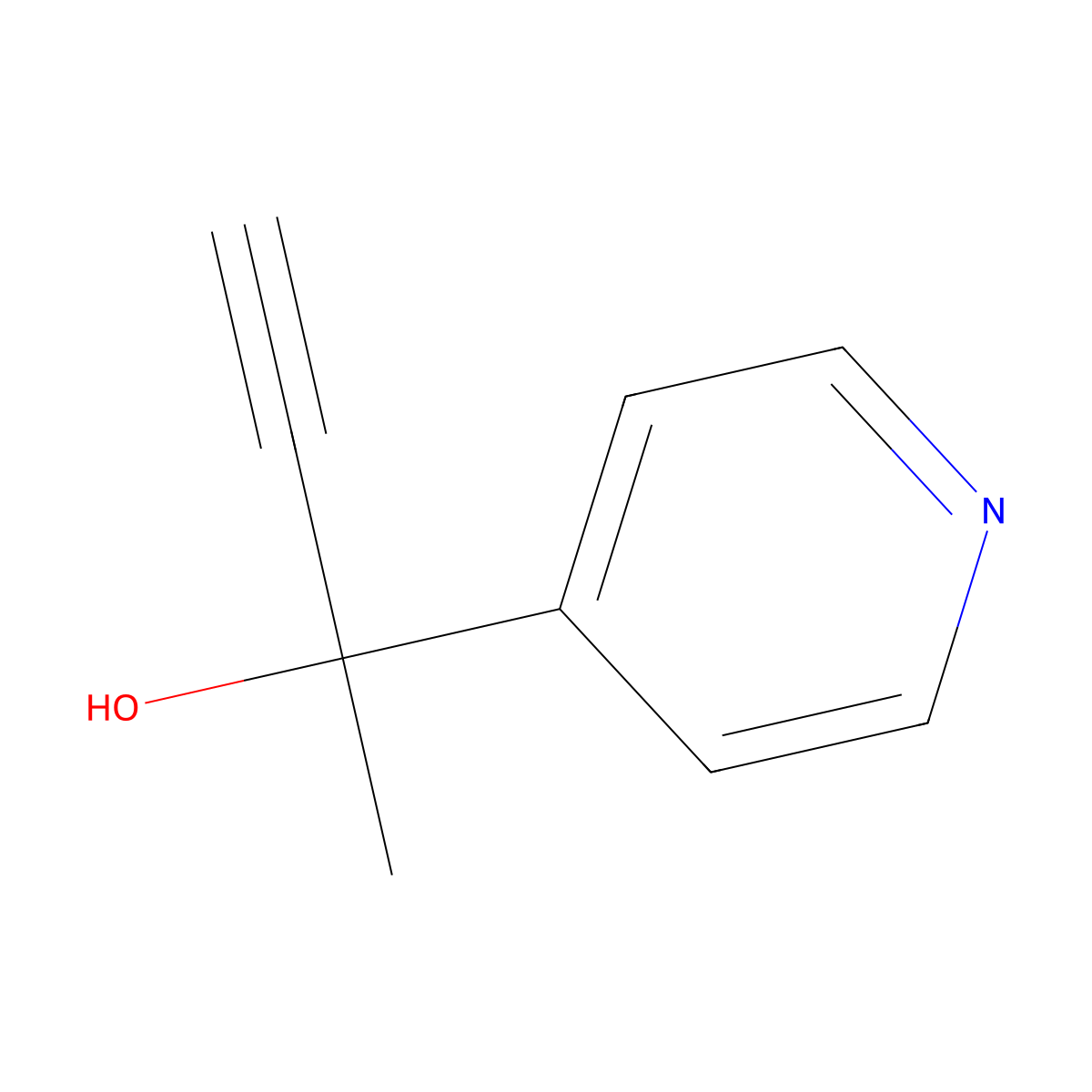 2-(Pyridin-4-yl)but-3-yn-2-ol molecular structure, CAS 847547-27-7