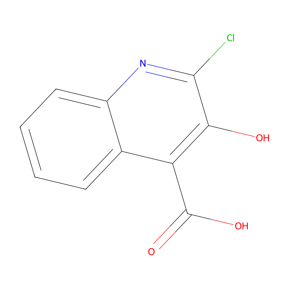 2-Chloro-3-hydroxyquinoline-4-carboxylic acid molecular structure, CAS 847547-91-5