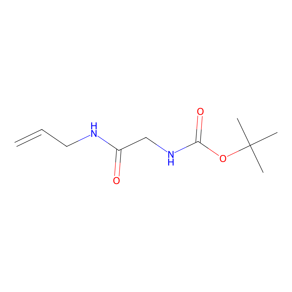 tert-butyl N-{[(prop-2-en-1-yl)carbamoyl]methyl}carbamate molecular structure, CAS 847549-99-9