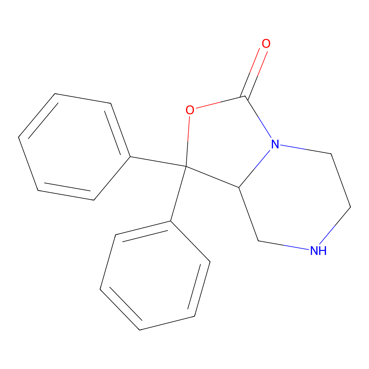 1,1-Diphenyltetrahydro-1H-oxazolo[3,4-a]pyrazin-3(5H)-one molecular structure, CAS 847555-93-5