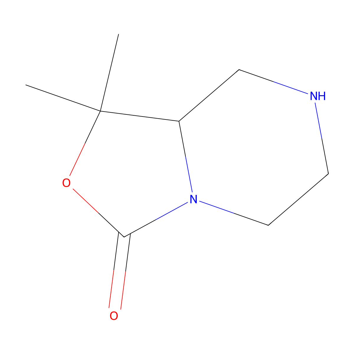 Hexahydro-1,1-dimethyl-3H-oxazolo[3,4-A]pyrazin-3-one molecular structure, CAS 847555-95-7