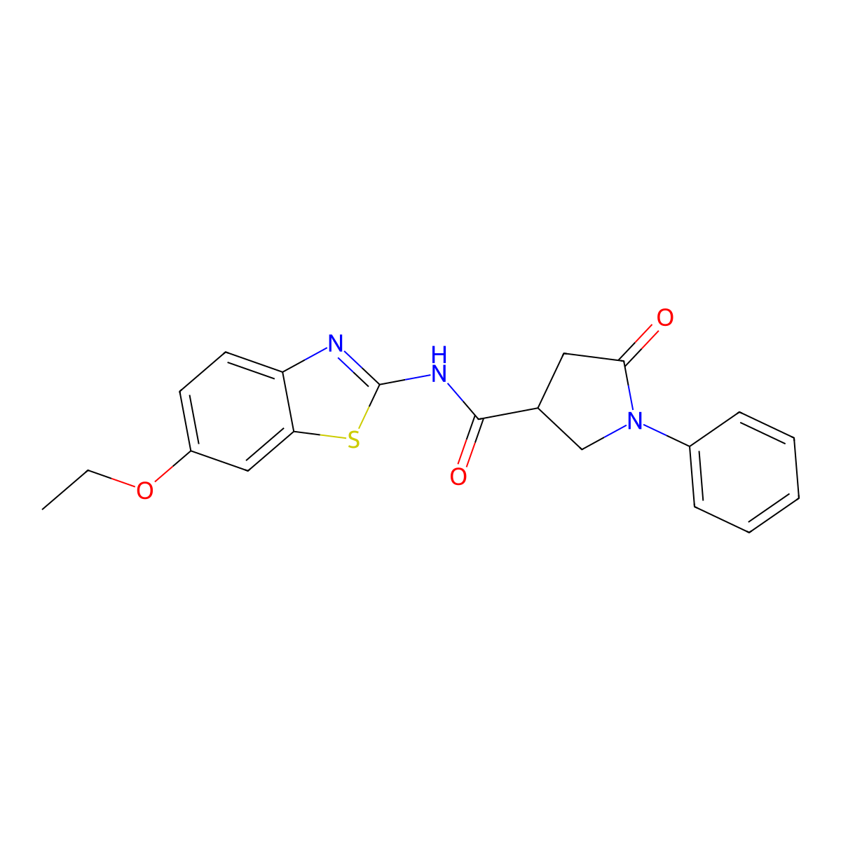 N-(6-ethoxy-1,3-benzothiazol-2-yl)-5-oxo-1-phenyl-3-pyrrolidinecarboxamide molecular structure, CAS 847568-73-4