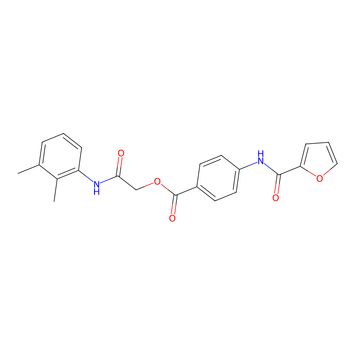 2-(2,3-Dimethylanilino)-2-oxoethyl 4-(2-furoylamino)benzoate molecular structure, CAS 847569-15-7