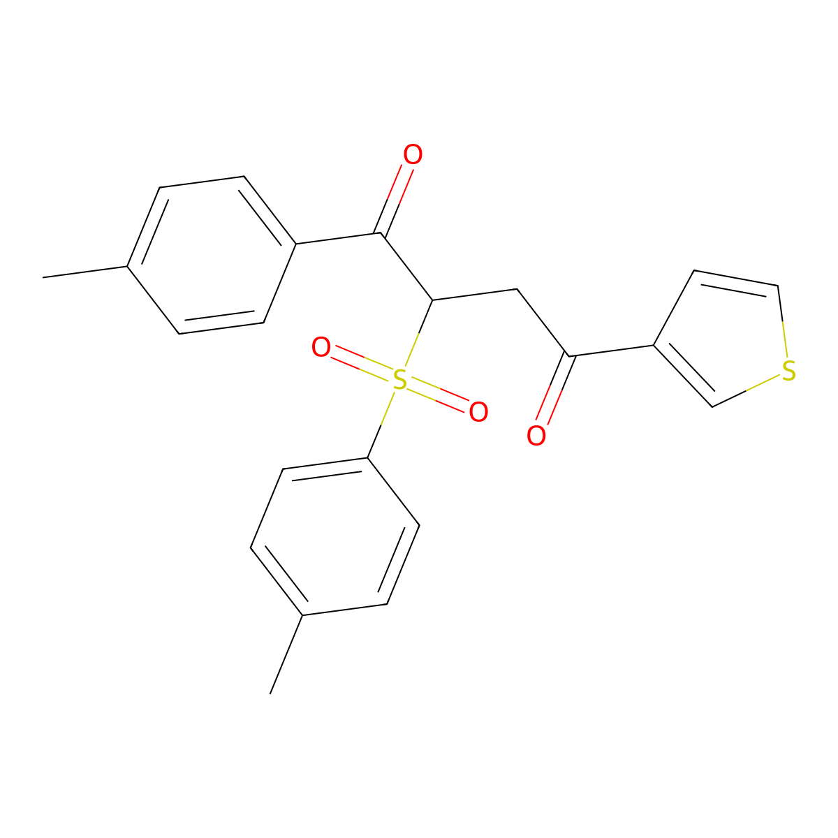 1-(4-Methylphenyl)-2-[(4-methylphenyl)sulfonyl]-4-(3-thienyl)-1,4-butanedione molecular structure, CAS 847569-63-5