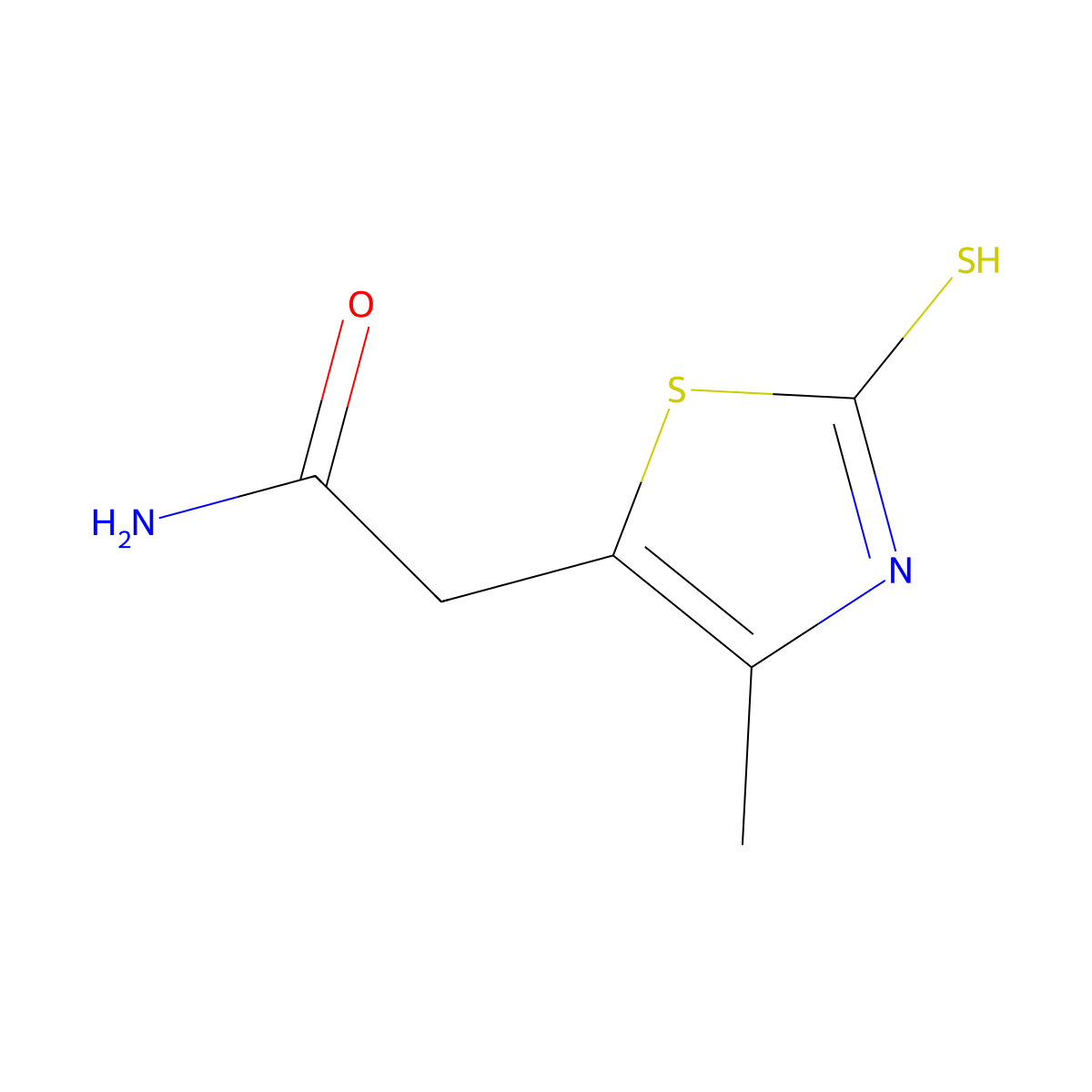 2-(4-Methyl-2-sulfanyl-1,3-thiazol-5-yl)acetamide molecular structure, CAS 84757-01-7