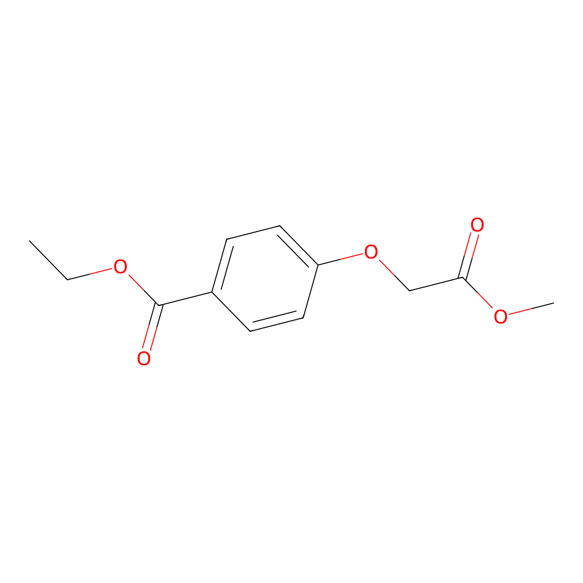 Ethyl 4-(2-methoxy-2-oxoethoxy)benzoate molecular structure, CAS 847570-20-1