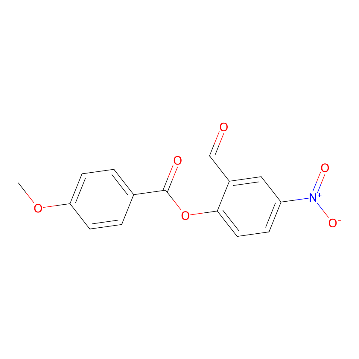 2-Formyl-4-nitrophenyl 4-methoxybenzoate molecular structure, CAS 847570-35-8