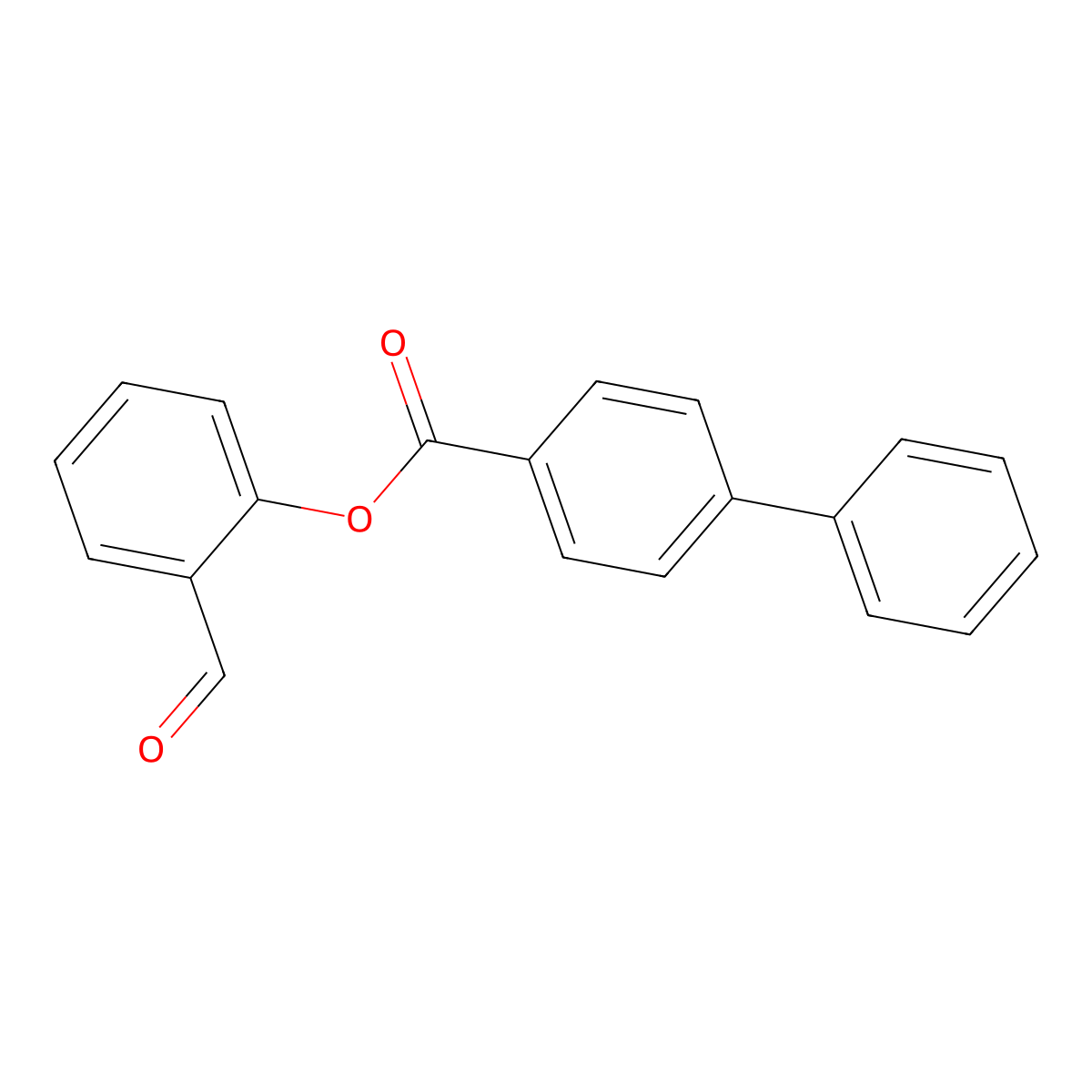 2-Formylphenyl 4-phenylbenzoate molecular structure, CAS 847570-36-9
