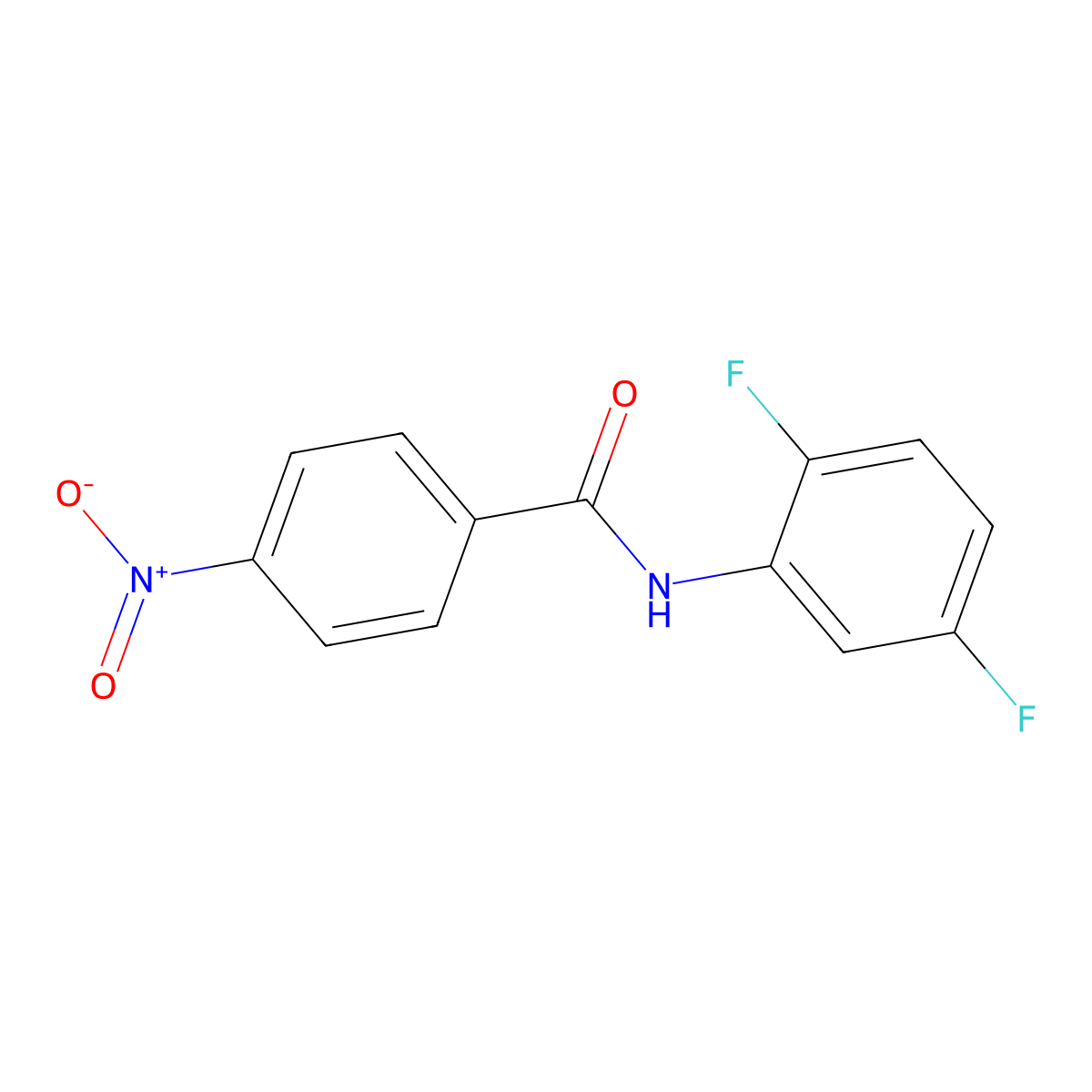 N-(2,5-difluorophenyl)-4-nitrobenzamide molecular structure, CAS 847570-38-1