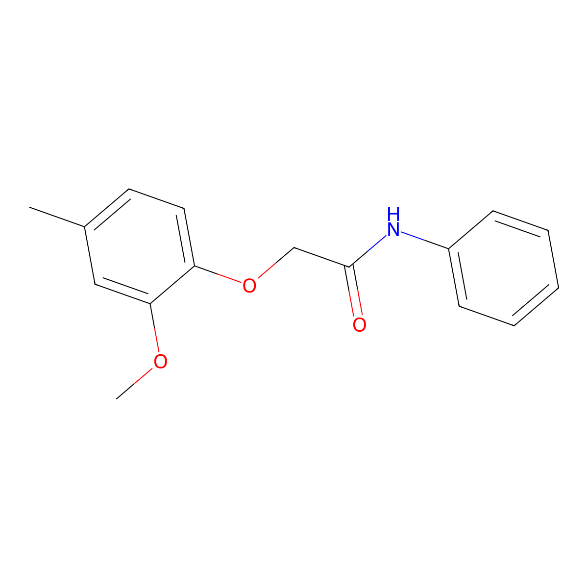 2-(2-Methoxy-4-methylphenoxy)-N-phenylacetamide molecular structure, CAS 847571-78-2