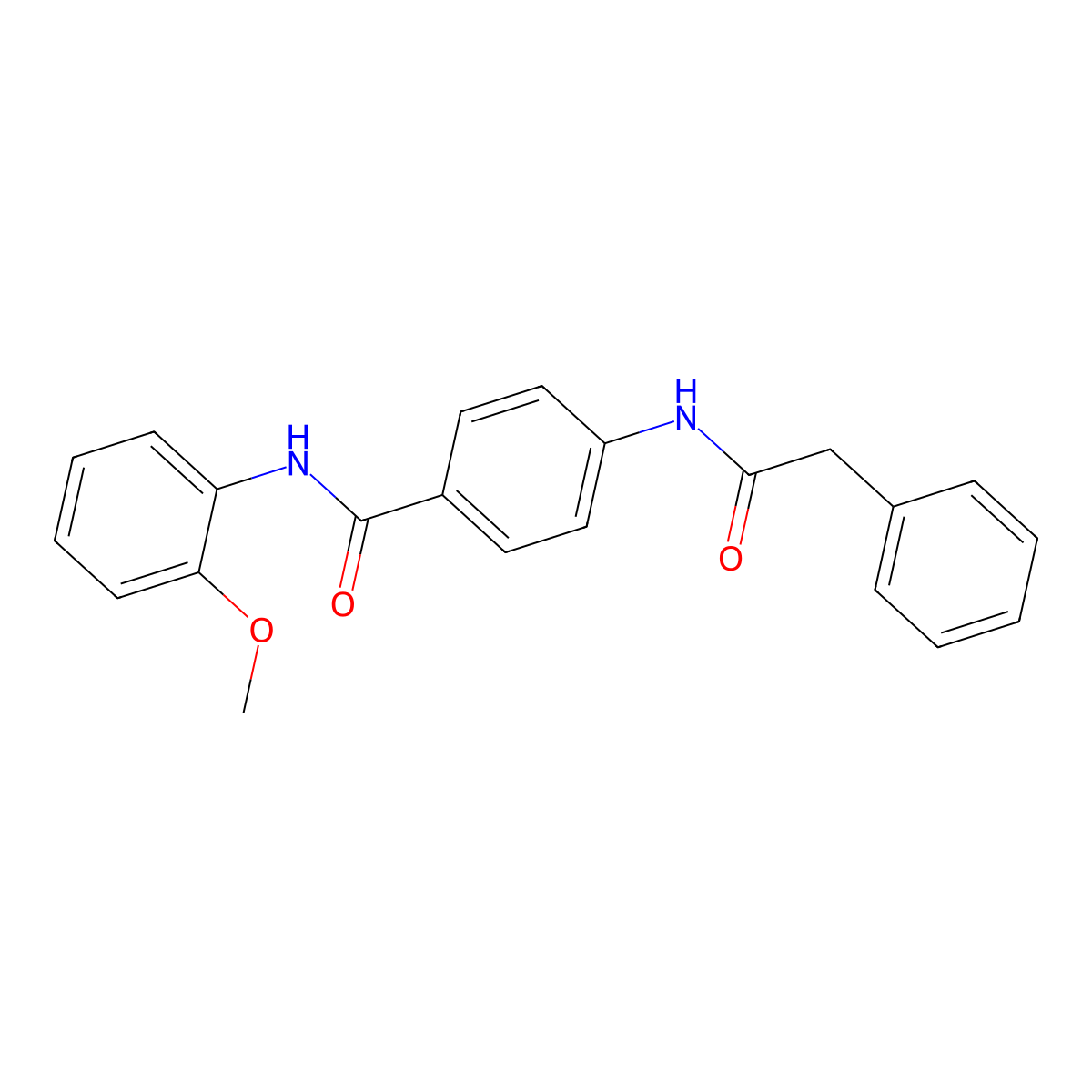 N-(2-methoxyphenyl)-4-[(2-phenylacetyl)amino]benzamide molecular structure, CAS 847571-89-5
