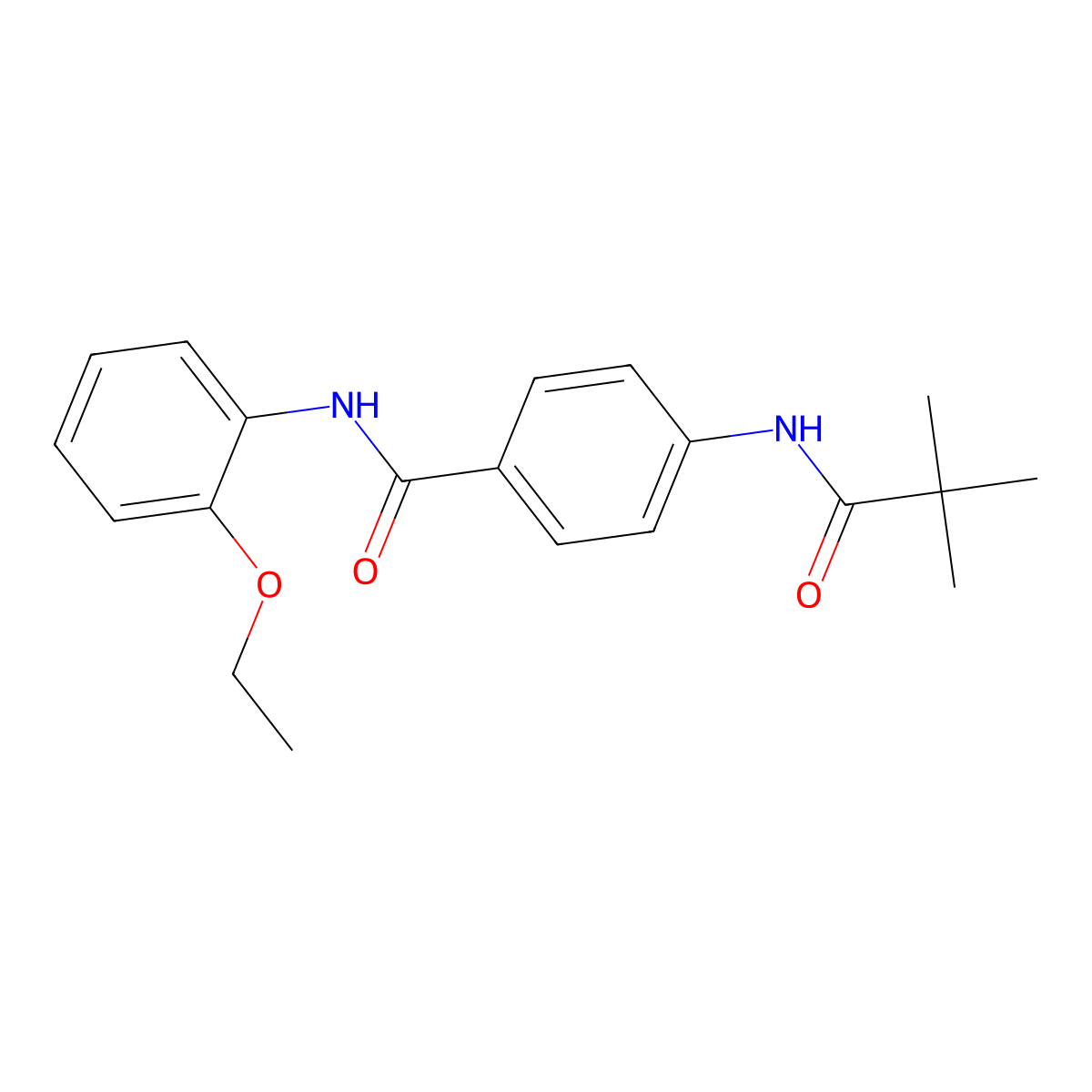 4-(2,2-dimethylpropanoylamino)-N-(2-ethoxyphenyl)benzamide molecular structure, CAS 847571-95-3