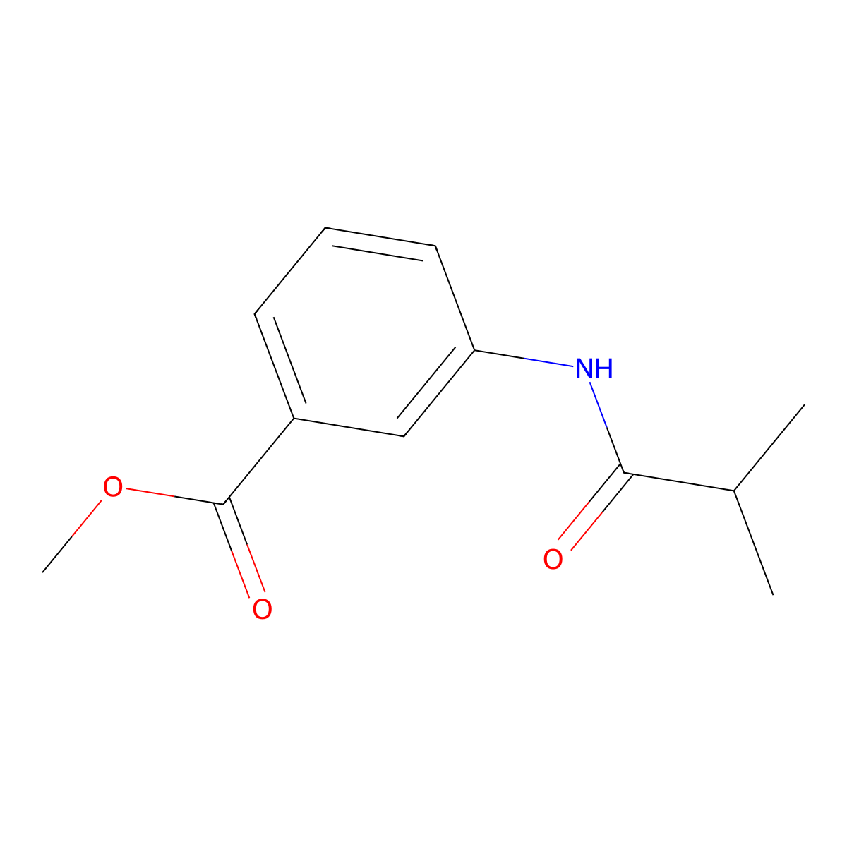 Methyl 3-(2-methylpropanamido)benzoate molecular structure, CAS 847572-25-2