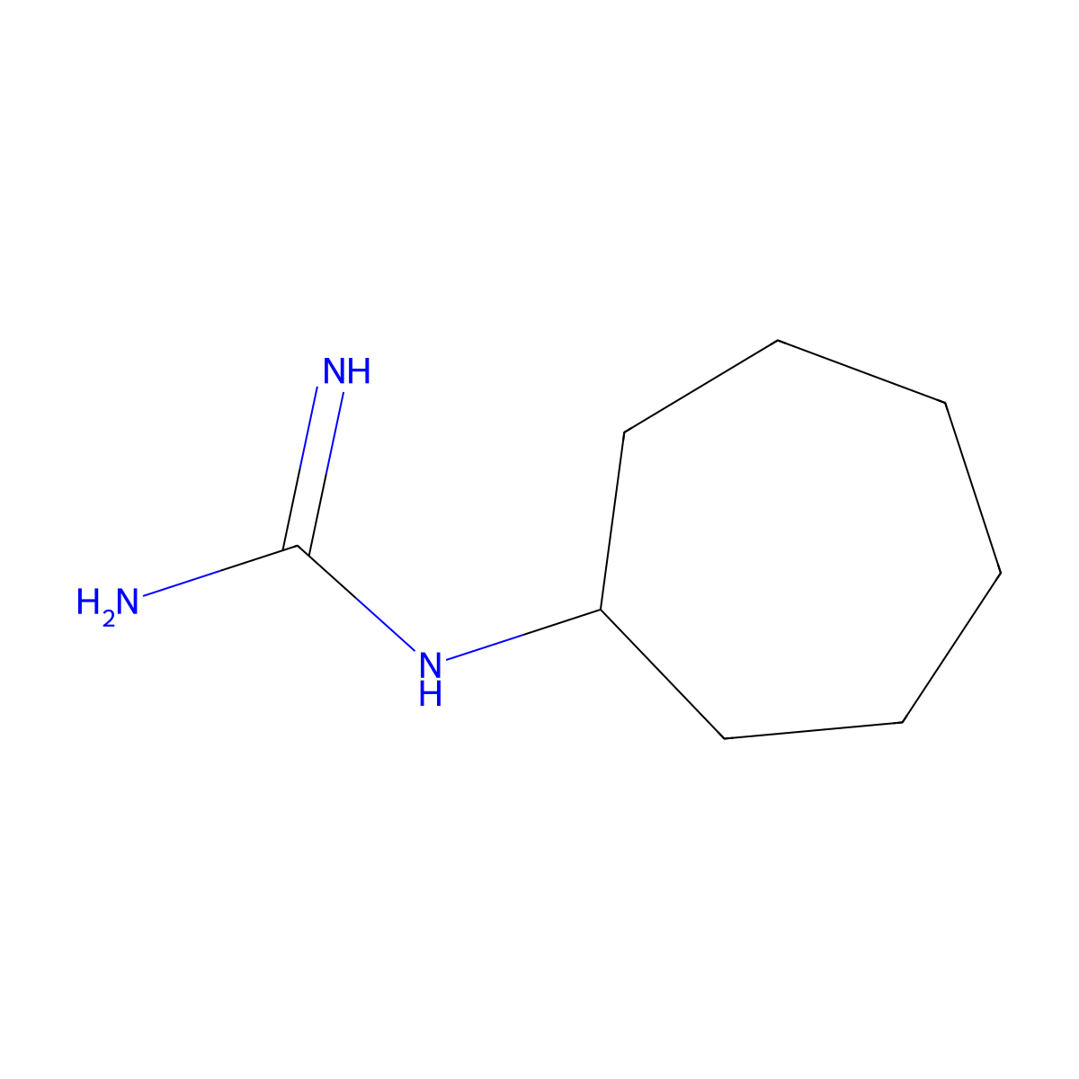 2-Cycloheptylguanidine molecular structure, CAS 847572-30-9