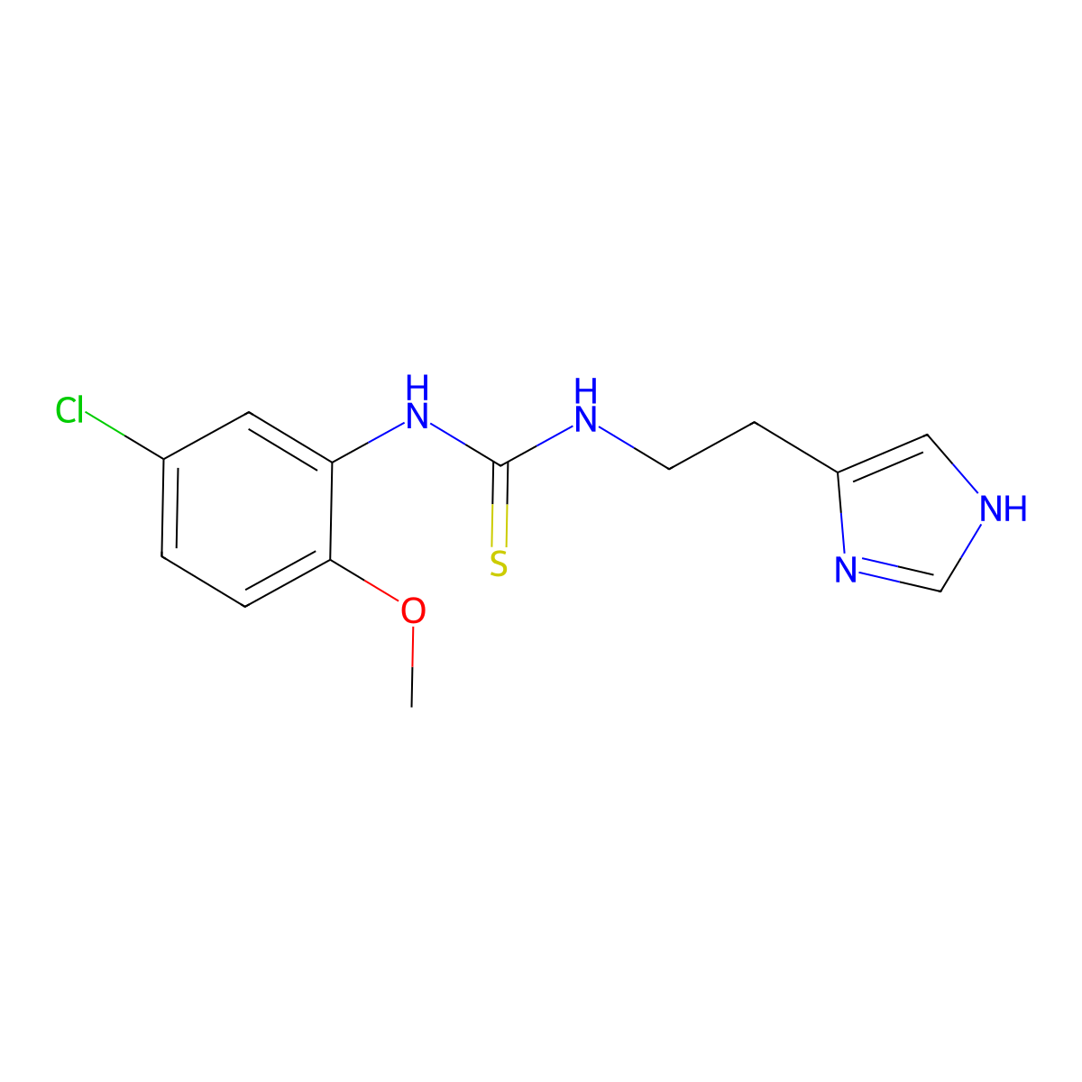 1-(5-chloro-2-methoxyphenyl)-3-[2-(1H-imidazol-4-yl)ethyl]thiourea molecular structure, CAS 847573-58-4