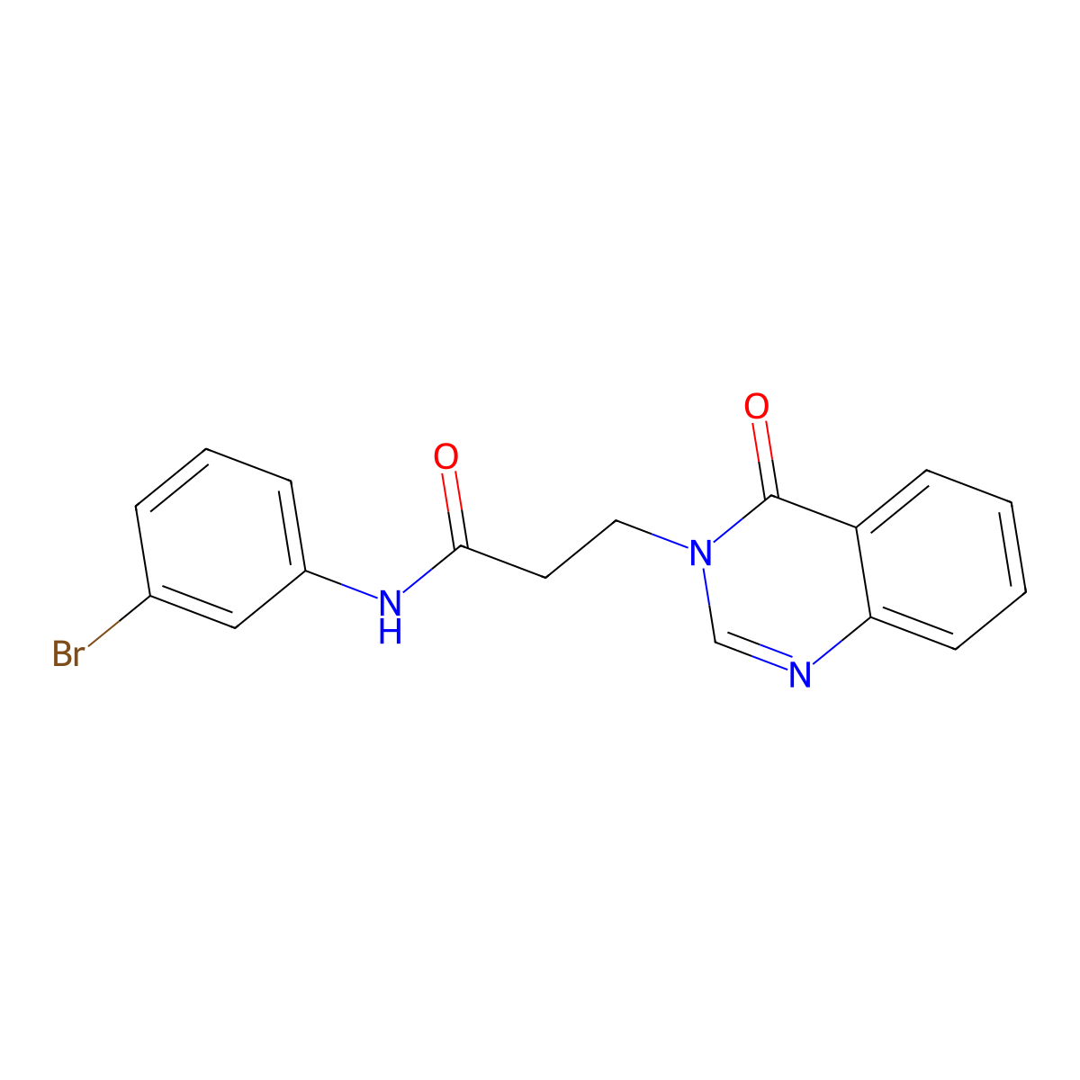 N-(3-bromophenyl)-3-(4-oxoquinazolin-3(4H)-yl)propanamide molecular structure, CAS 847587-46-6
