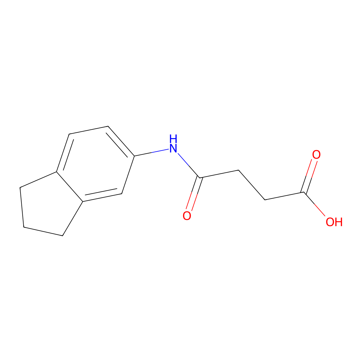 4-(2,3-dihydro-1H-inden-5-ylamino)-4-oxobutanoic acid molecular structure, CAS 847588-85-6