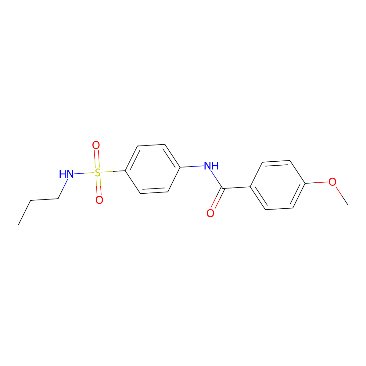 4-methoxy-N-[4-(propylsulfamoyl)phenyl]benzamide molecular structure, CAS 847589-12-2