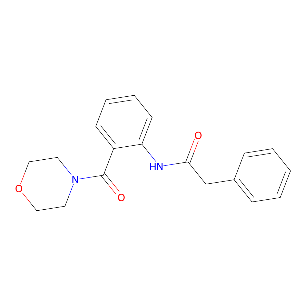 N-[2-(morpholine-4-carbonyl)phenyl]-2-phenylacetamide molecular structure, CAS 847589-26-8
