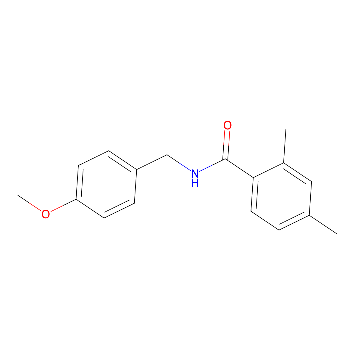 N-[(4-methoxyphenyl)methyl]-2,4-dimethylbenzamide molecular structure, CAS 847589-49-5