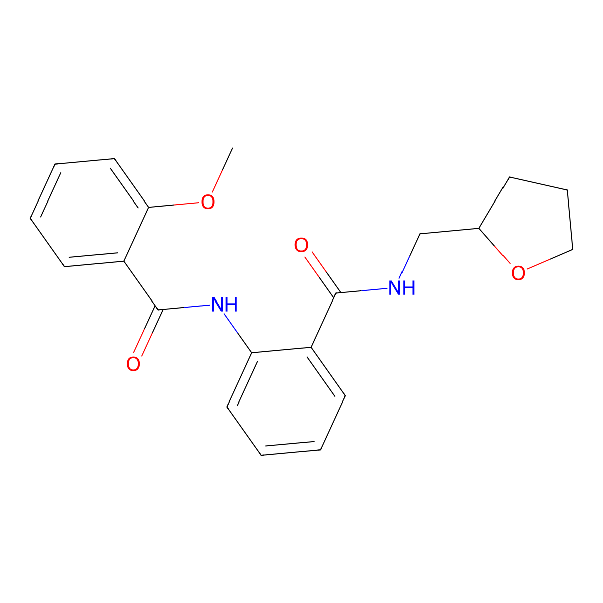 2-[(2-methoxybenzoyl)amino]-N-(oxolan-2-ylmethyl)benzamide molecular structure, CAS 847590-04-9