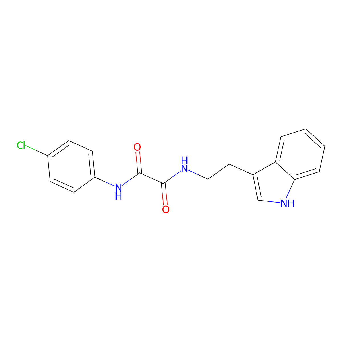 N'-(4-chlorophenyl)-N-[2-(1H-indol-3-yl)ethyl]oxamide molecular structure, CAS 847593-01-5