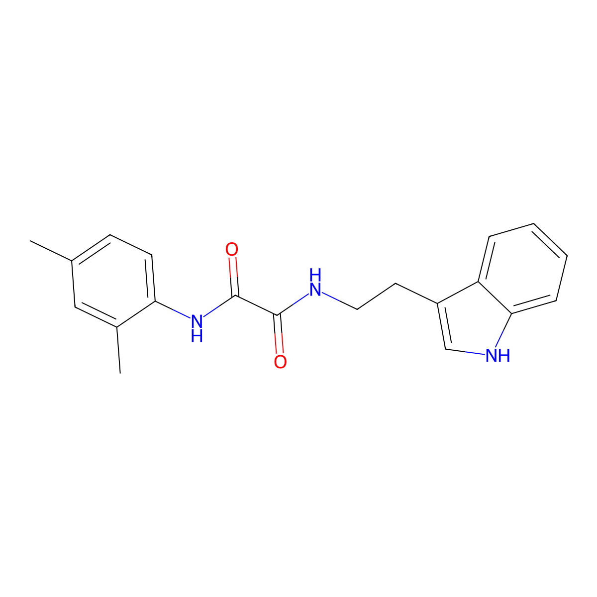 N'-(2,4-dimethylphenyl)-N-[2-(1H-indol-3-yl)ethyl]oxamide molecular structure, CAS 847593-61-7