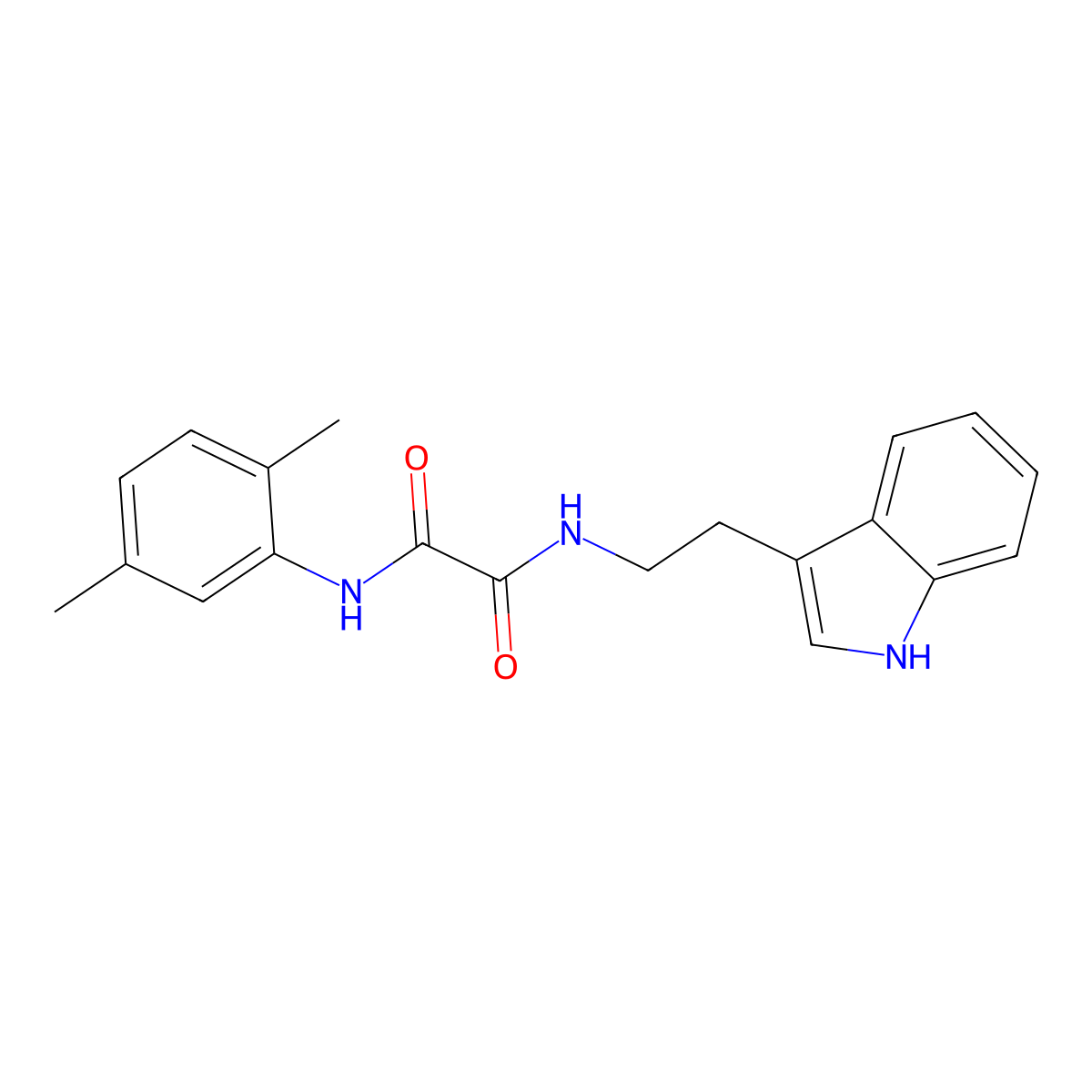 N'-(2,5-dimethylphenyl)-N-[2-(1H-indol-3-yl)ethyl]oxamide molecular structure, CAS 847593-86-6
