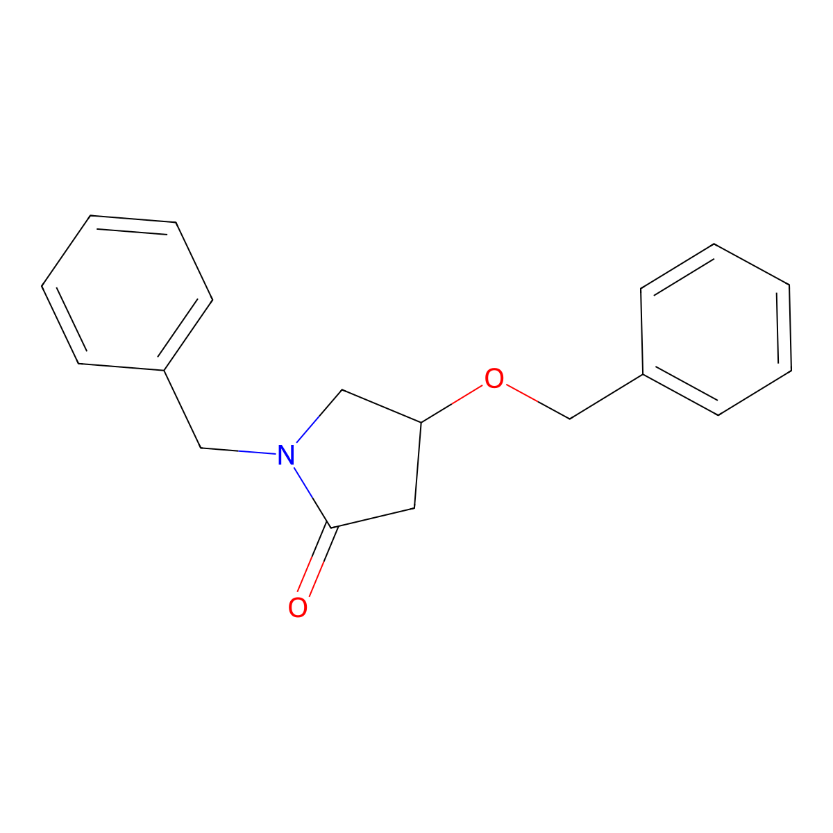 1-Benzyl-4-(benzyloxy)pyrrolidin-2-one molecular structure, CAS 847599-35-3