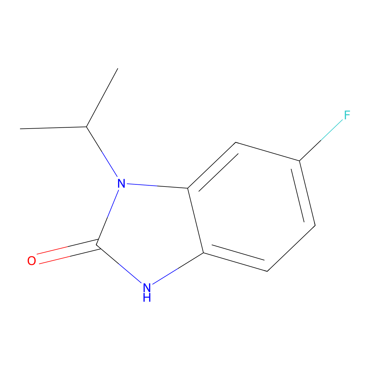 6-fluoro-1-(propan-2-yl)-2,3-dihydro-1H-1,3-benzodiazol-2-one molecular structure, CAS 847605-44-1