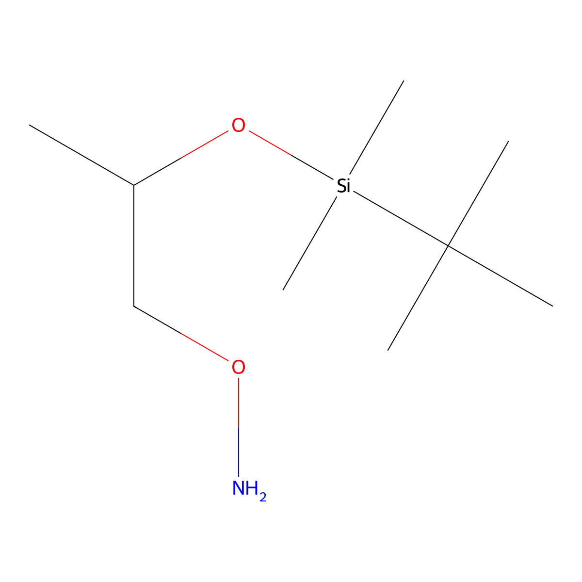 (R)-O-(2-(tert-butyldimethylsilyloxy)propyl)hydroxylamine molecular structure, CAS 847609-90-9
