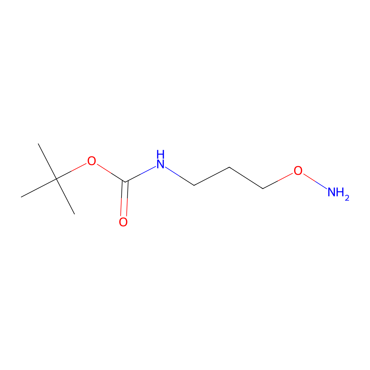 Tert-butyl 3-(aminooxy)propylcarbamate molecular structure, CAS 847609-99-8
