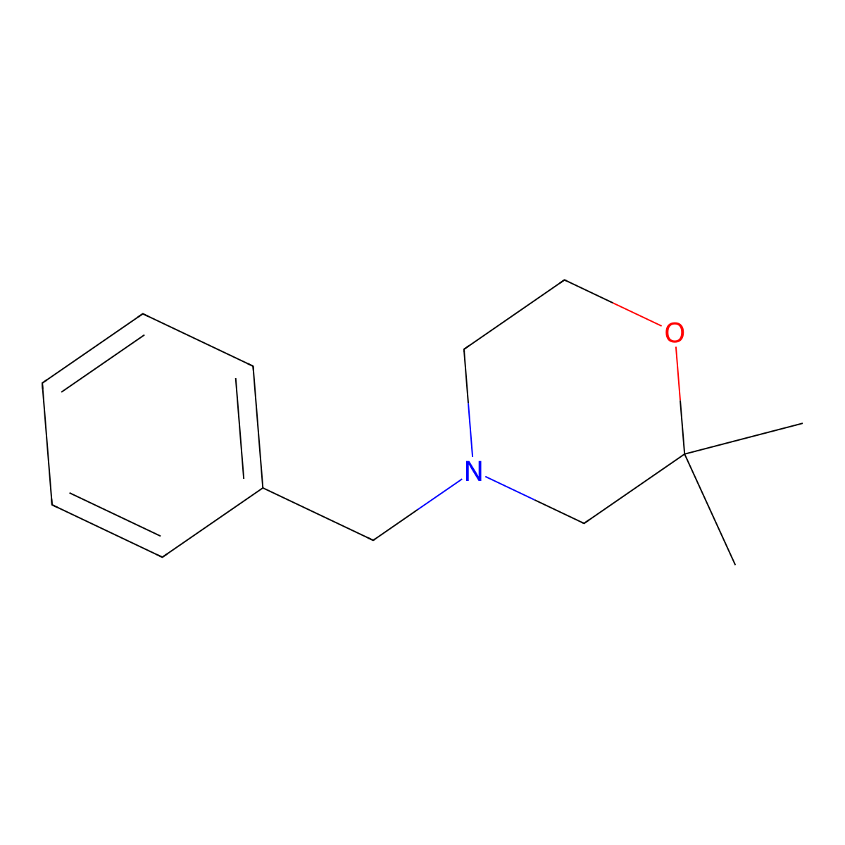 4-Benzyl-2,2-dimethylmorpholine molecular structure, CAS 84761-04-6