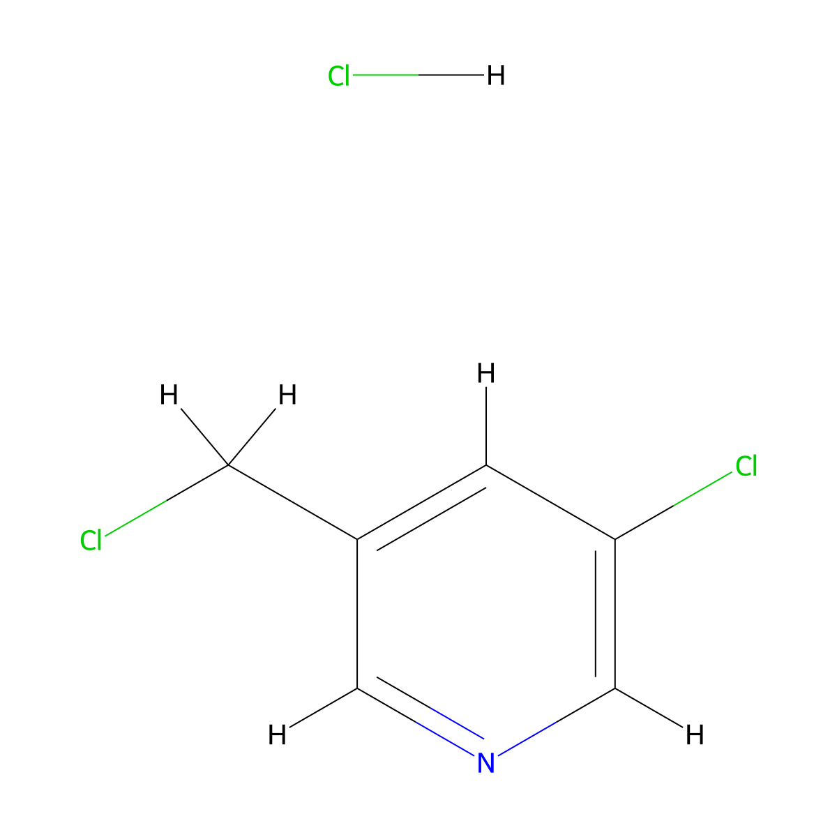 3-Chloro-5-(chloromethyl)pyridine hydrochloride molecular structure, CAS 847610-86-0