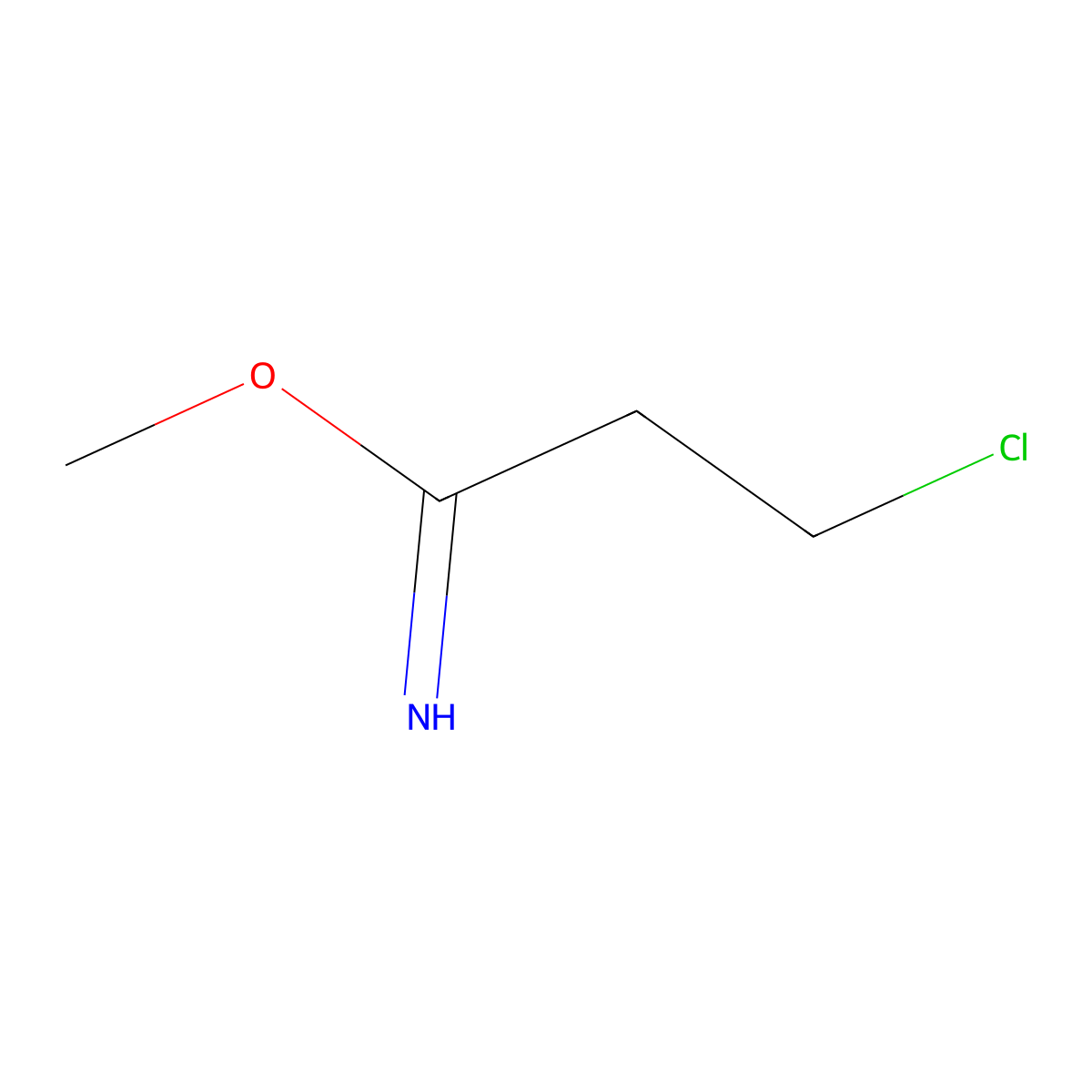Methyl 3-chloropropanimidate molecular structure, CAS 84762-89-0