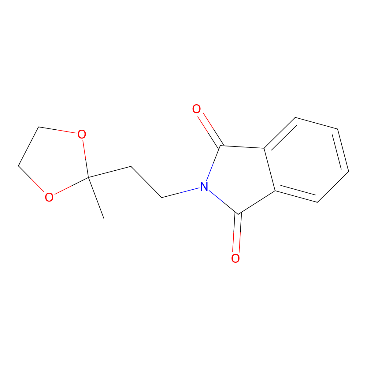2-(2-(2-Methyl-1,3-dioxolan-2-yl)ethyl)isoindoline-1,3-dione molecular structure, CAS 84764-41-0
