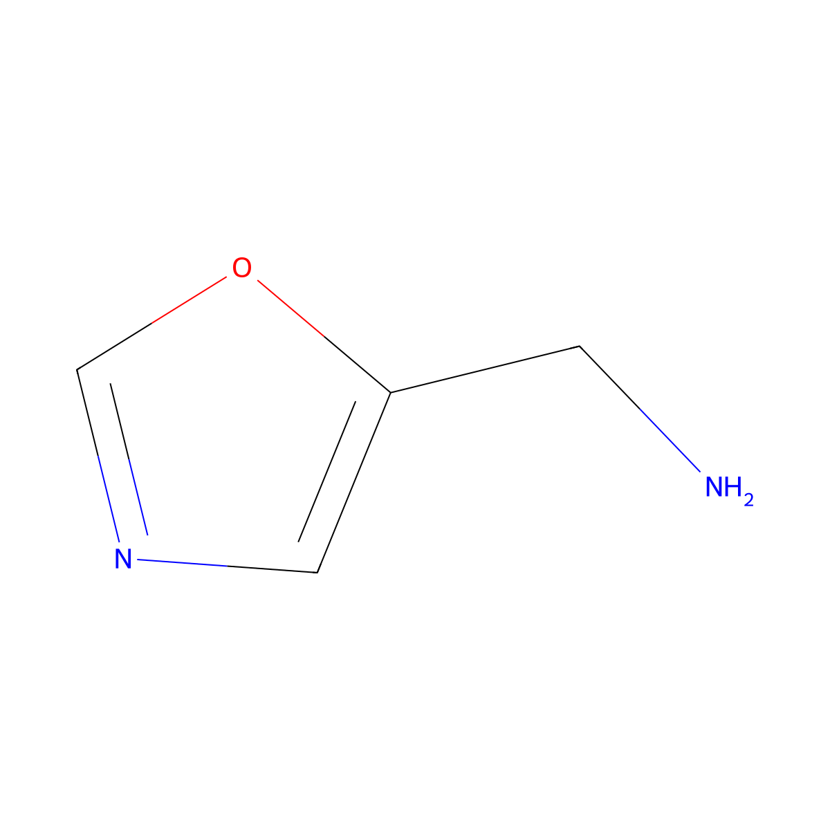 Oxazol-5-ylmethanamine molecular structure, CAS 847644-09-1