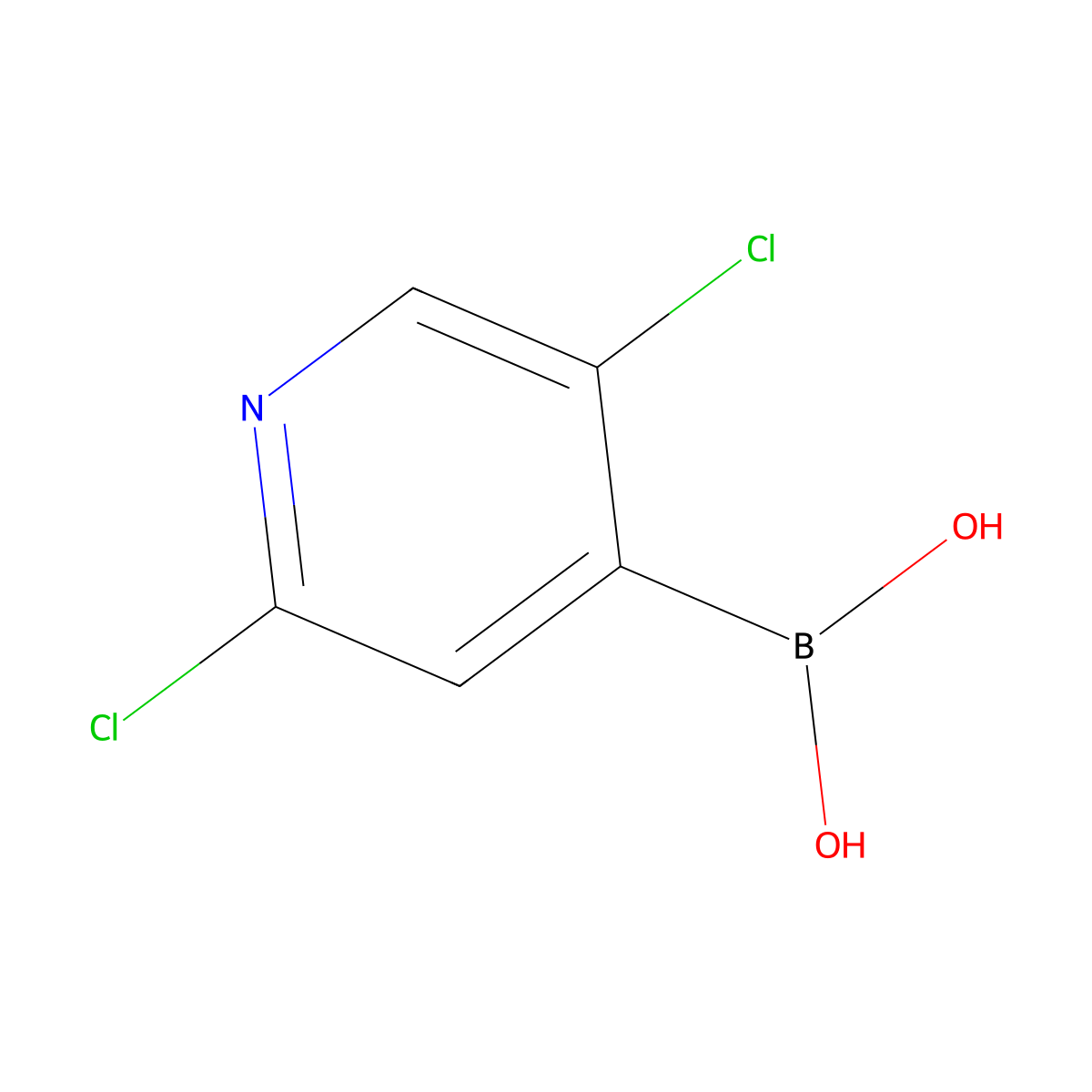(2,5-Dichloropyridin-4-yl)boronic acid molecular structure, CAS 847664-64-6