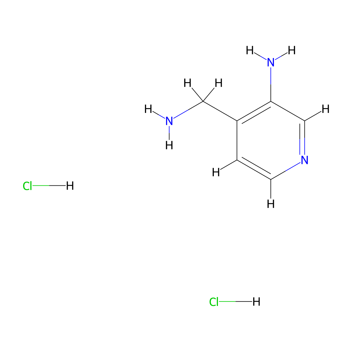 4-(aminomethyl)pyridin-3-amine Dihydrochloride molecular structure, CAS 847666-49-3