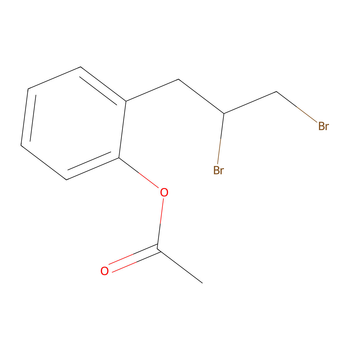 2-(2,3-Dibromopropyl)phenyl acetate molecular structure, CAS 84767-97-5