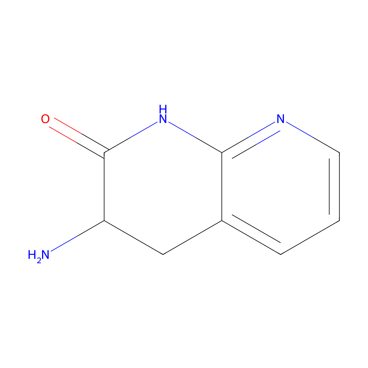 3-amino-3,4-dihydro-1,8-naphthyridin-2(1H)-one molecular structure, CAS 847684-77-9