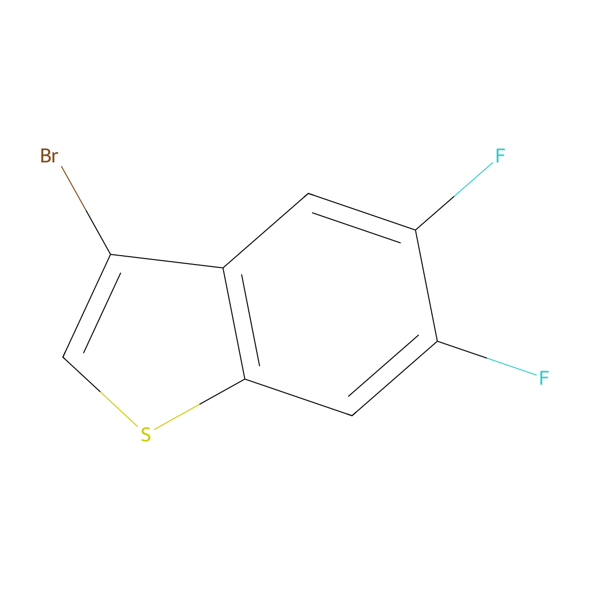 3-Bromo-5,6-difluorobenzo[b]thiophene molecular structure, CAS 847684-99-5