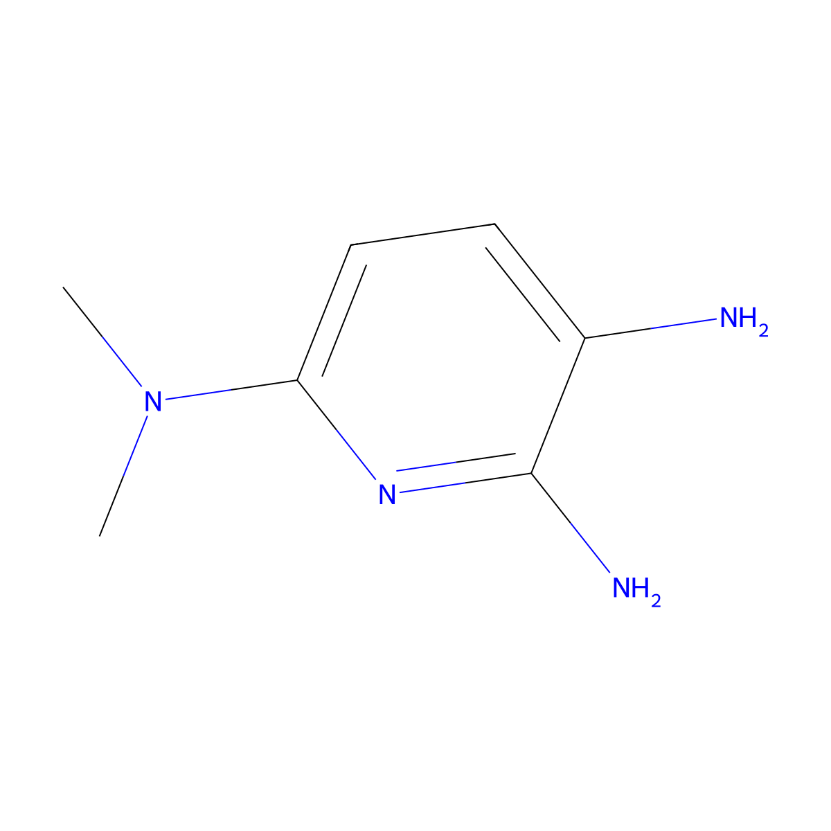6-N,6-N-dimethylpyridine-2,3,6-triamine molecular structure, CAS 84770-84-3
