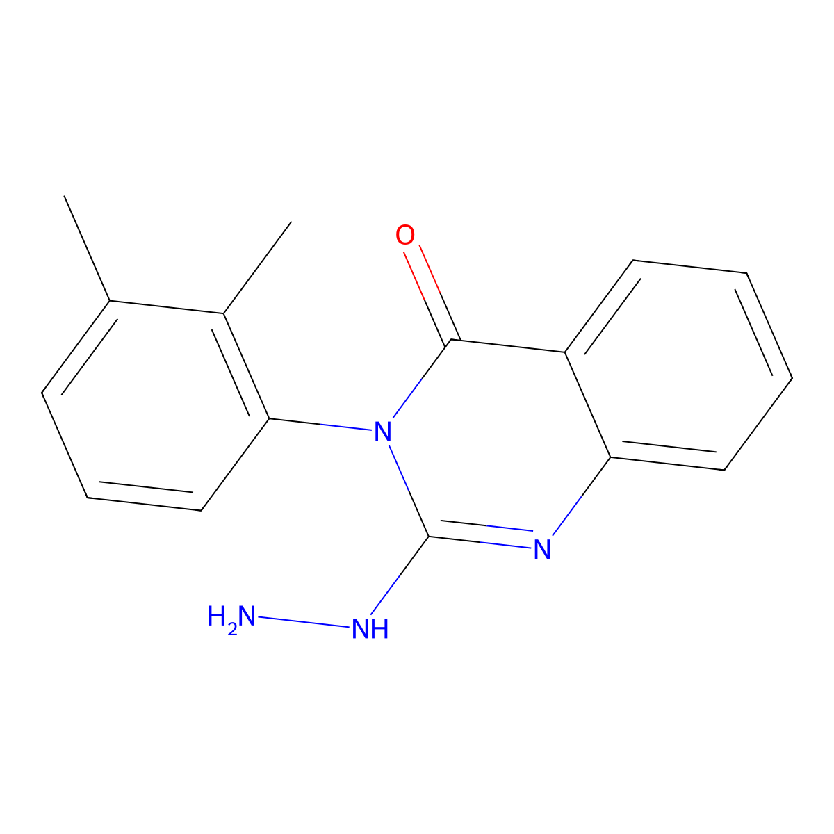 3-(2,3-dimethylphenyl)-2-hydrazinoquinazolin-4(3H)-one molecular structure, CAS 84772-16-7