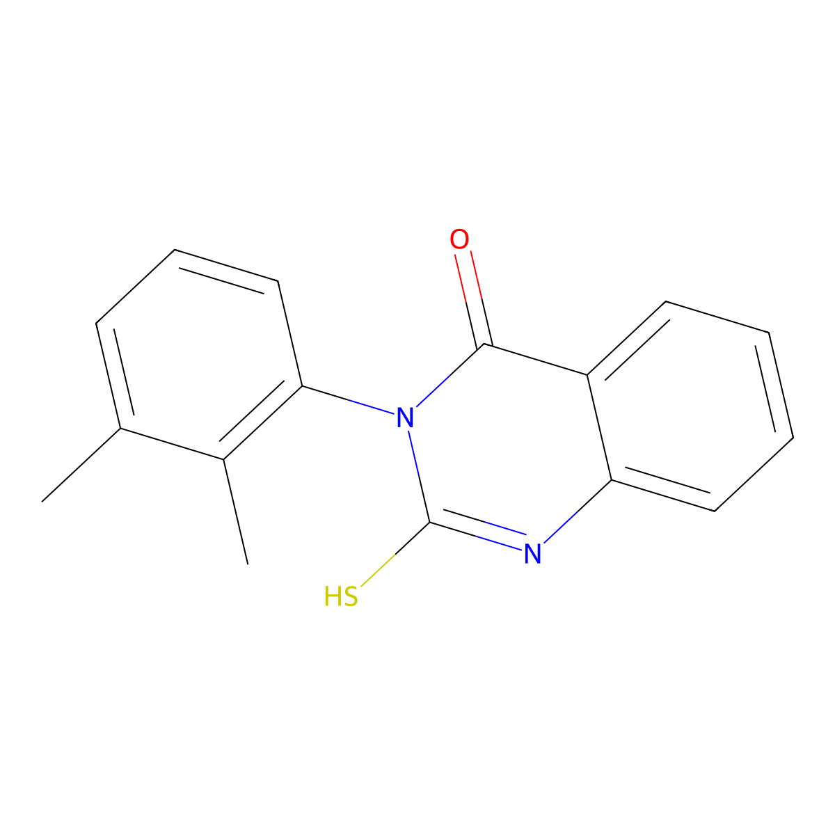 3-(2,3-Dimethyl-phenyl)-2-mercapto-3H-quinazolin-4-one molecular structure, CAS 84772-24-7