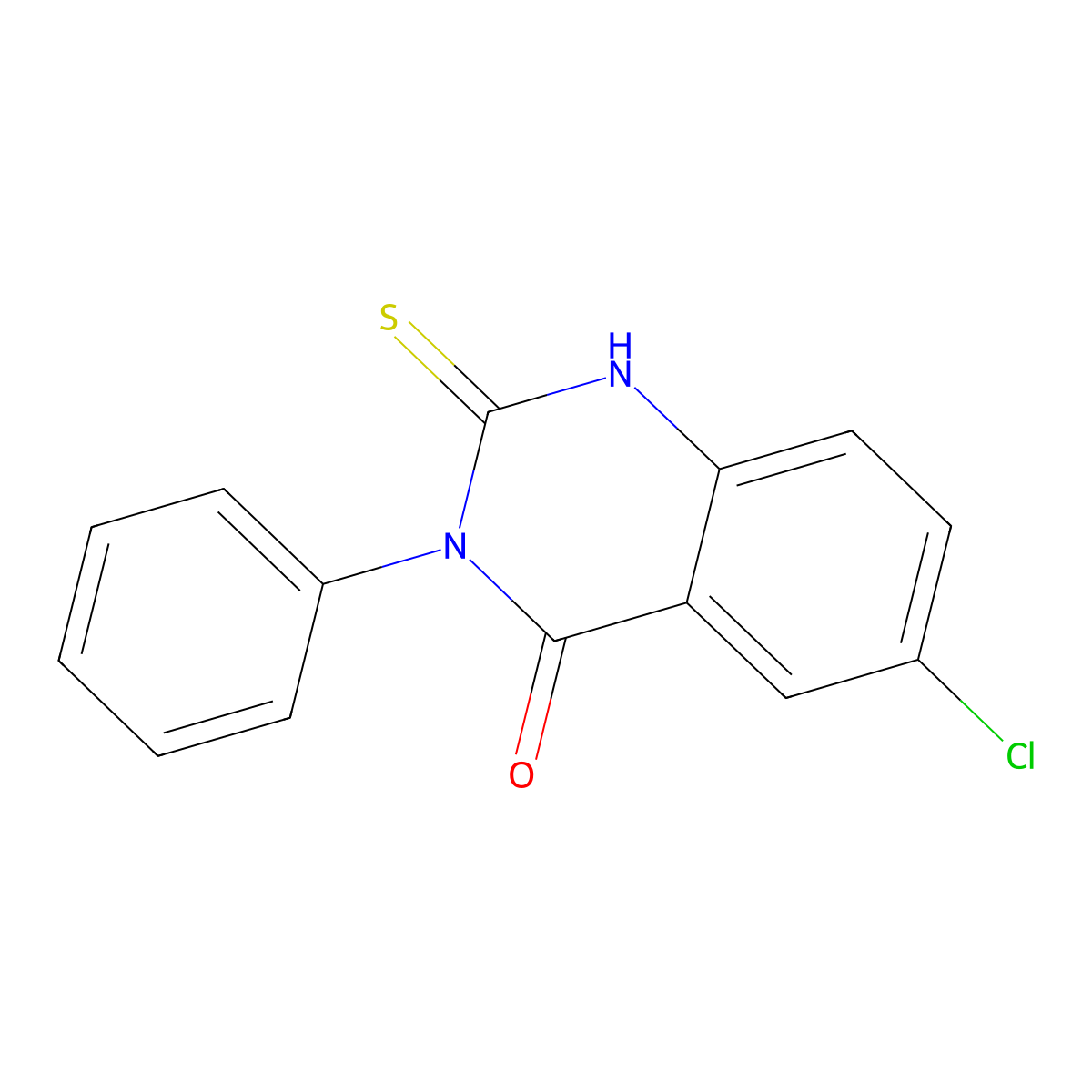 6-Chloro-3-phenyl-2-thioxo-2,3-dihydro-4(1H)-quinazolinone molecular structure, CAS 84772-27-0