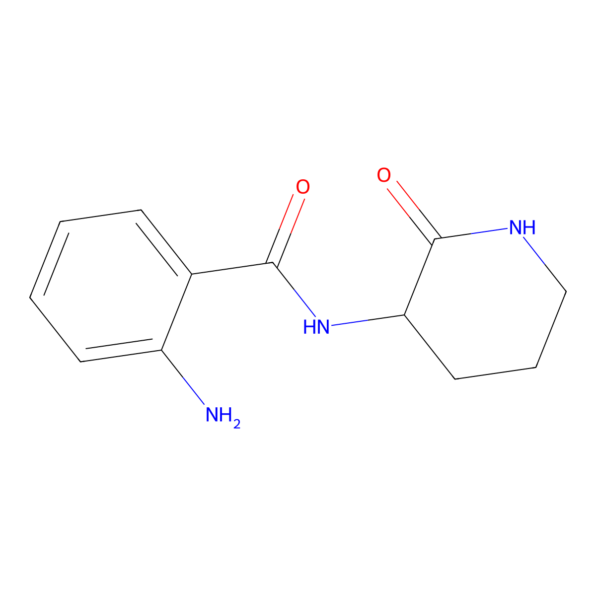 2-Amino-N-(2-oxo-3-piperidinyl)benzamide molecular structure, CAS 84772-30-5